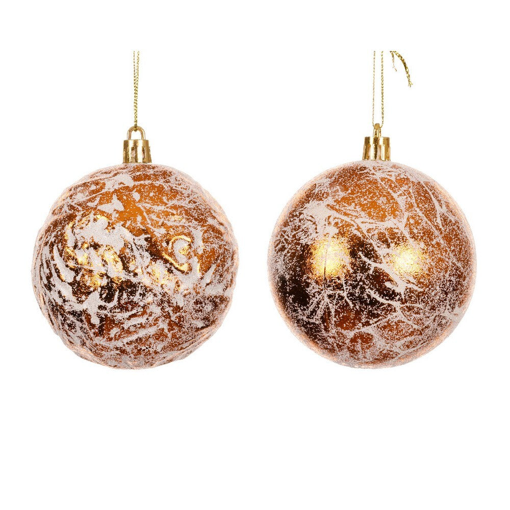 Kaemingk Assorted Bronze Christmas Bauble Ornament for Indoor & Outdoor Tree Decoration– 8cm, 1-Piece Assorted