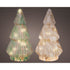 Kaemingk Assorted Glass Christmas Tree with Micro LED Lights Steady Glow, Indoor Decoration– 25.4cm