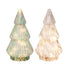 Kaemingk Assorted Glass Christmas Tree with Micro LED Lights Steady Glow, Indoor Decoration– 25.4cm