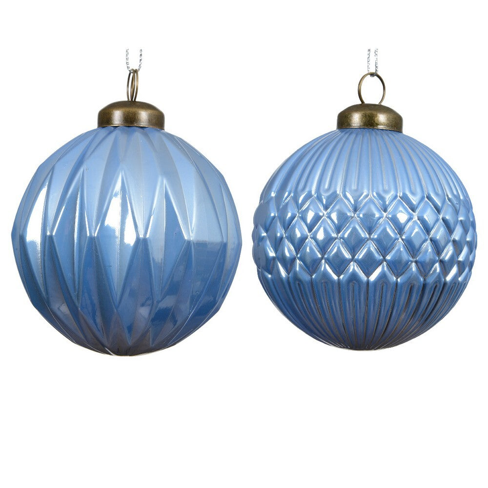 Kaemingk Polystyrene Pearl Christmas Bauble – Sky Blue Ornament for Holiday Tree Decoration-8cm 1Piece Assorted
