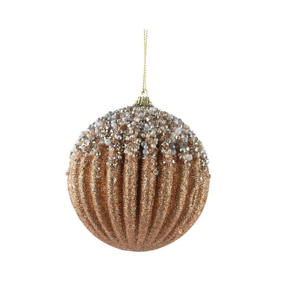 Kaemingk Foam Christmas Bauble with Pearl Finish Ornament for Tree & Holiday Decoration– 10cm