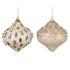 Kaemingk Foam Onion Christmas Bauble with Acrylic Pearl Beads Ornament for Tree & Holiday Decoration– 8cm, 1-Piece Assorted
