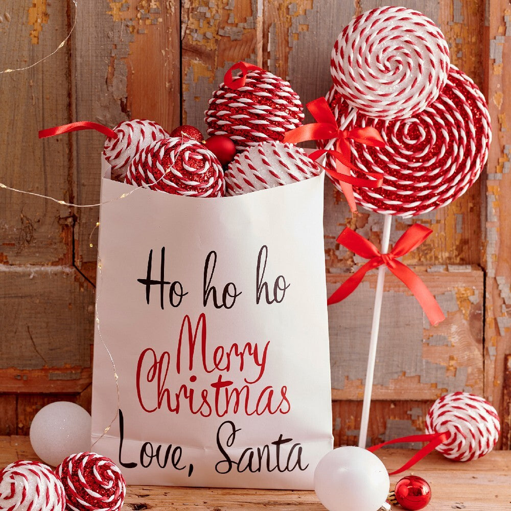 Kaemingk Foam Lollipop Candy Cane Red & White Christmas Tree Decoration -28cm, 1-Piece Assorted Design
