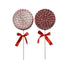 Kaemingk Foam Lollipop Candy Cane Red & White Christmas Tree Decoration -28cm, 1-Piece Assorted Design