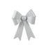 Kaemingk PVC Christmas Bow Silver Ornament for Tree, Wreath & Holiday Decoration – 50cm