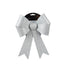Kaemingk PVC Christmas Bow Silver Ornament for Tree, Wreath & Holiday Decoration – 50cm