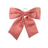 Kaemingk Polyester Christmas Bow Red & White Ornament for Tree, Wreath & Holiday Decoration– 52cm