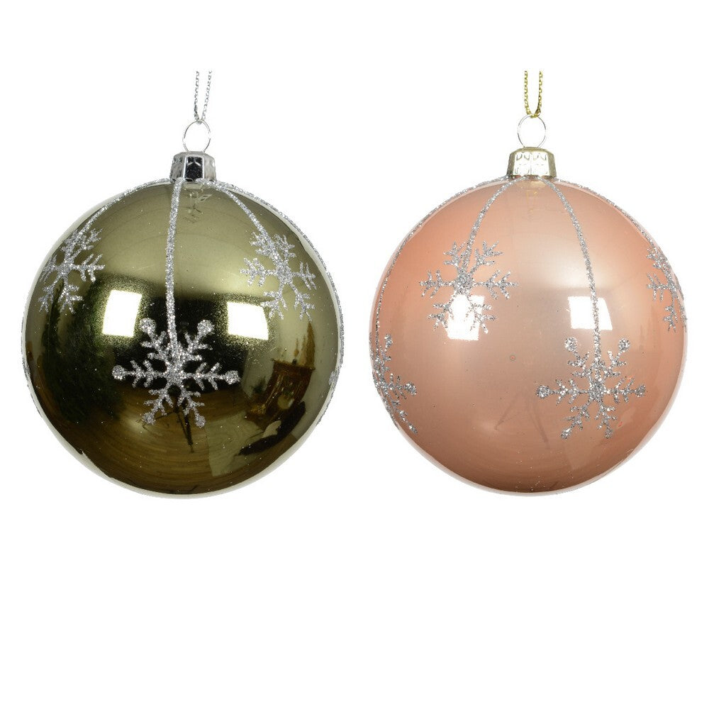Kaemingk Polystyrene Christmas Bauble – Pearl Silver Finish with Glitter, Decorative Ornament for Tree, Wreaths & Holiday Décor-8cm, 1-Piece Assorted