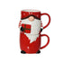 Kaemingk Dolomite Mug – Red Coffee & Tea Cup for Everyday, Holiday & Special Occasion Dining 2-Piece Assorted
