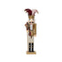 Kaemingk Pinewood Nutcracker Normal Body Maroon Christmas Decoration for Tree, Shelf & Holiday Display– 40cm