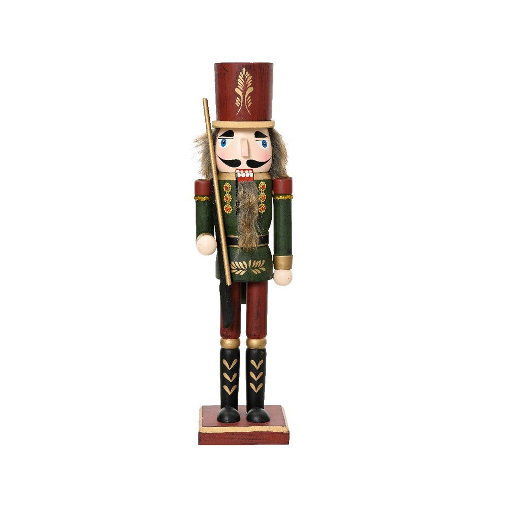 Kaemingk Pinewood Nutcracker Red Christmas Decoration for Tree, Shelf & Holiday Display– 89cm