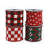 Kaemingk Red Polyester Ribbon – Holiday Crafting, Gift Wrapping & Christmas Decorations- 6.6cm, Assorted 1 piece