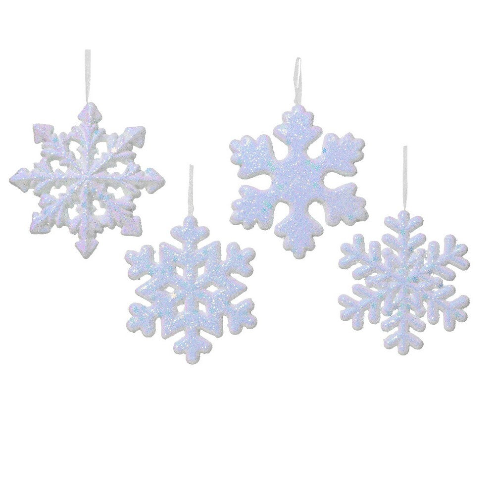 Kaemingk White Foam Snowflake Ornament Christmas Decoration for Indoor & Outdoor Tree Decoration & Holiday Décor– 2cm, 1 Piece Assorted