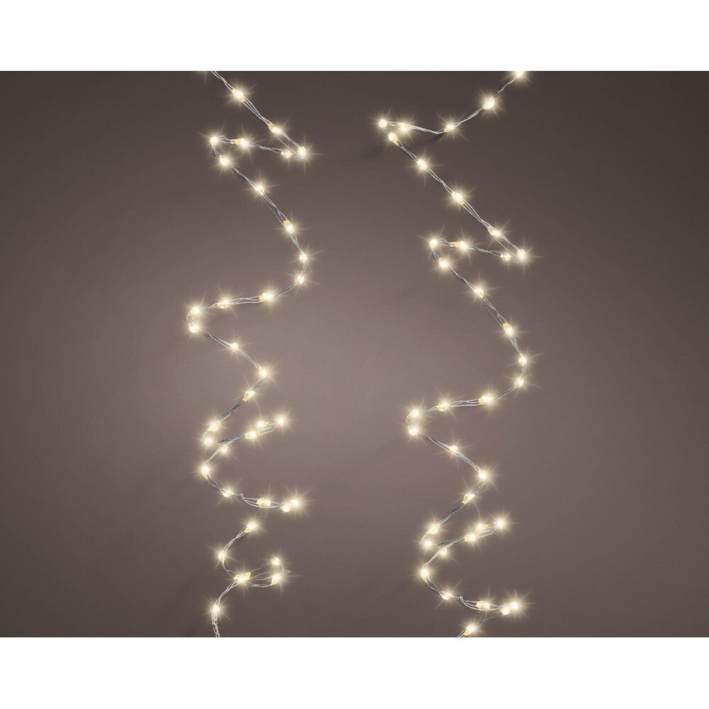 Kaemingk Micro LED Extra Dense String Lights – 159cm Indoor Steady Warm White for Christmas Crafts, Holiday Décor, Festive Home & Tree Display,