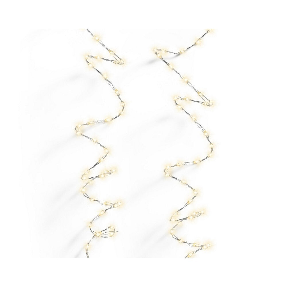 Kaemingk Micro LED Extra Dense String Lights – 159cm Indoor Steady Warm White for Christmas Crafts, Holiday Décor, Festive Home & Tree Display,