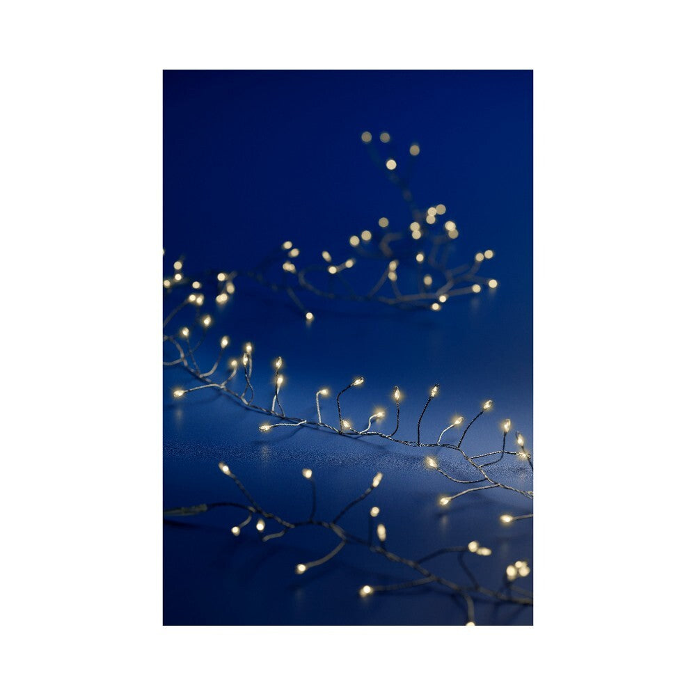 Kaemingk Micro LED Compact String Lights – 120cm Indoor Steady Warm White for Christmas Crafts, Holiday Décor, Festive Home & Tree Display