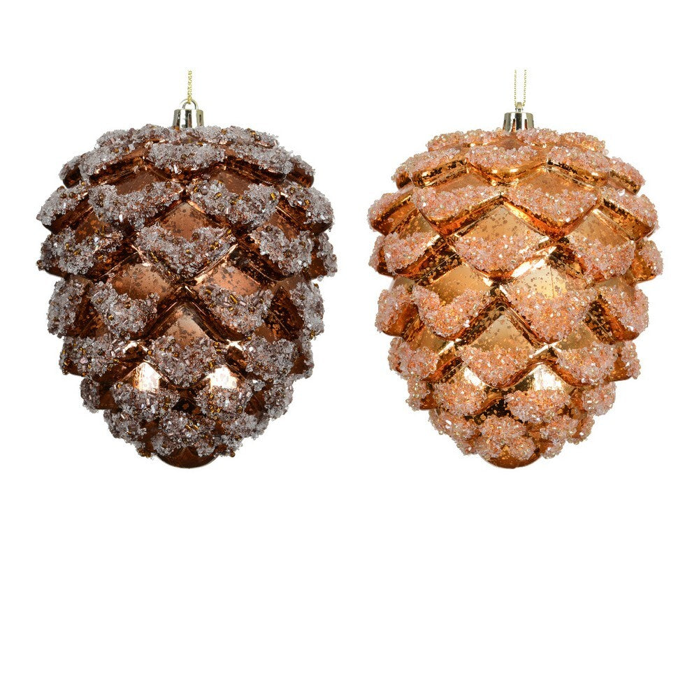 Kaemingk 14cm Polystyrene Pinecone with Mercury Beads – Christmas & Holiday Ornament for Festive Indoor Décor and Seasonal Crafts Assorted 1 piece