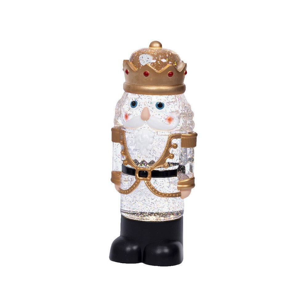 Homesmiths LED water spinner plastic nutcracker steady  indoor Gold 31Cm