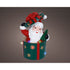 Kaemingk 20?cm LED Santa – Polyresin Indoor Christmas Ornament with Flashing Lights for Festive Tabletop Décor & Holiday Decoration