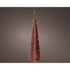 Kaemingk 80?cm Micro LED Cone – Red Paper Indoor Christmas Ornament with Warm White Lights for Holiday Decoration & Indoor Seasonal Display