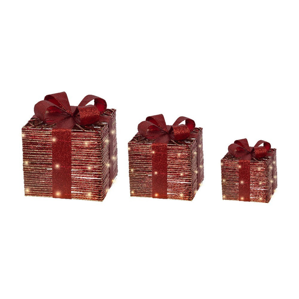 Homesmiths Micro LED giftbox paper steady  indoor Red Warm White