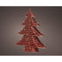 Kaemingk 60 cm Micro LED Tree – Red Paper Indoor Christmas Ornament with Warm White Lights for Holiday Decoration & Indoor Festive Display