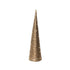 Kaemingk 80 cm Micro LED Cone – Gold Paper Indoor Christmas Ornament with Warm White Lights for Holiday Decoration & Indoor Festive Display