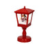 Kaemingk 32.5?cm LED Lantern – Red Plastic Indoor Christmas Ornament with Snowfall Function & Warm White Lights for Holiday Decoration & Indoor Festive Display
