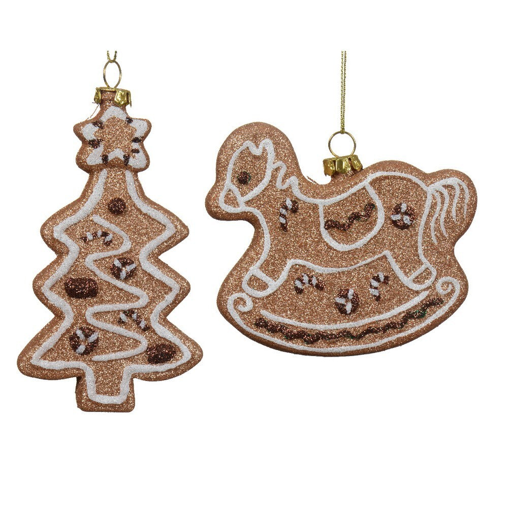 Kaemingk Gingerbread Shatterproof Christmas Ornament – Brown, 12cm, Holiday Tree Decoration, Indoor & Outdoor Festive Décor Assorted 1 piece