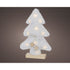 Kaemingk Micro LED Frame Light – White Fur Christmas Tree, Indoor Holiday Decoration, Warm White Lights, Festive Home Décor, Xmas Tree Ornament, 33.5cm