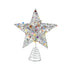 Kaemingk Treetopper – Iron Star with Silver Spangles, 23cm Christmas Tree Decoration, Holiday Ornament, Festive Tree Top Décor