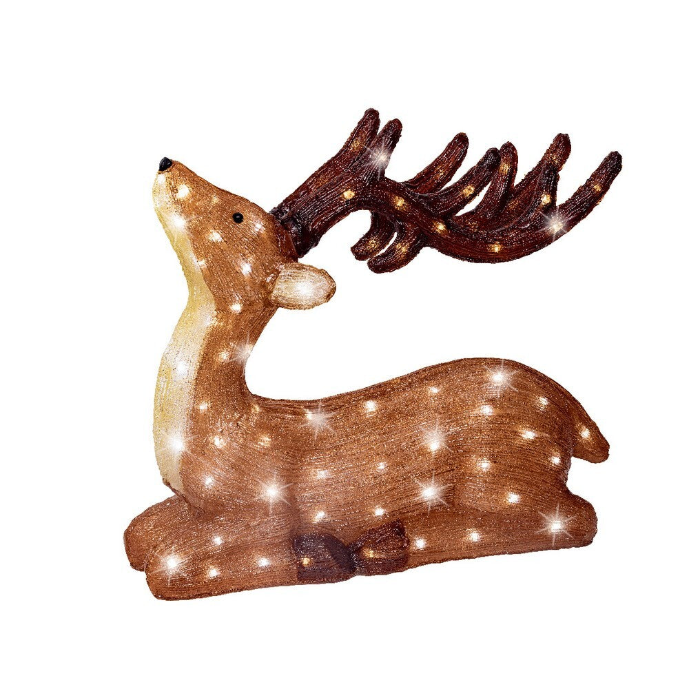Homesmiths LED reindeer gb acrylic steady outdoor Brown 56Cm