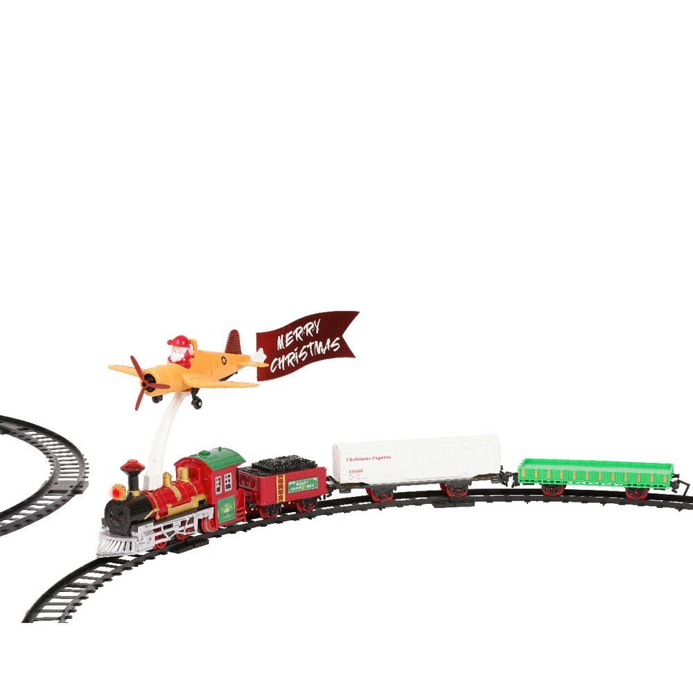 Kaemingk LED Train – Plastic Christmas Decoration, Steady Indoor Holiday Ornament, 90cm Festive Xmas Display, Decorative Lighted Train