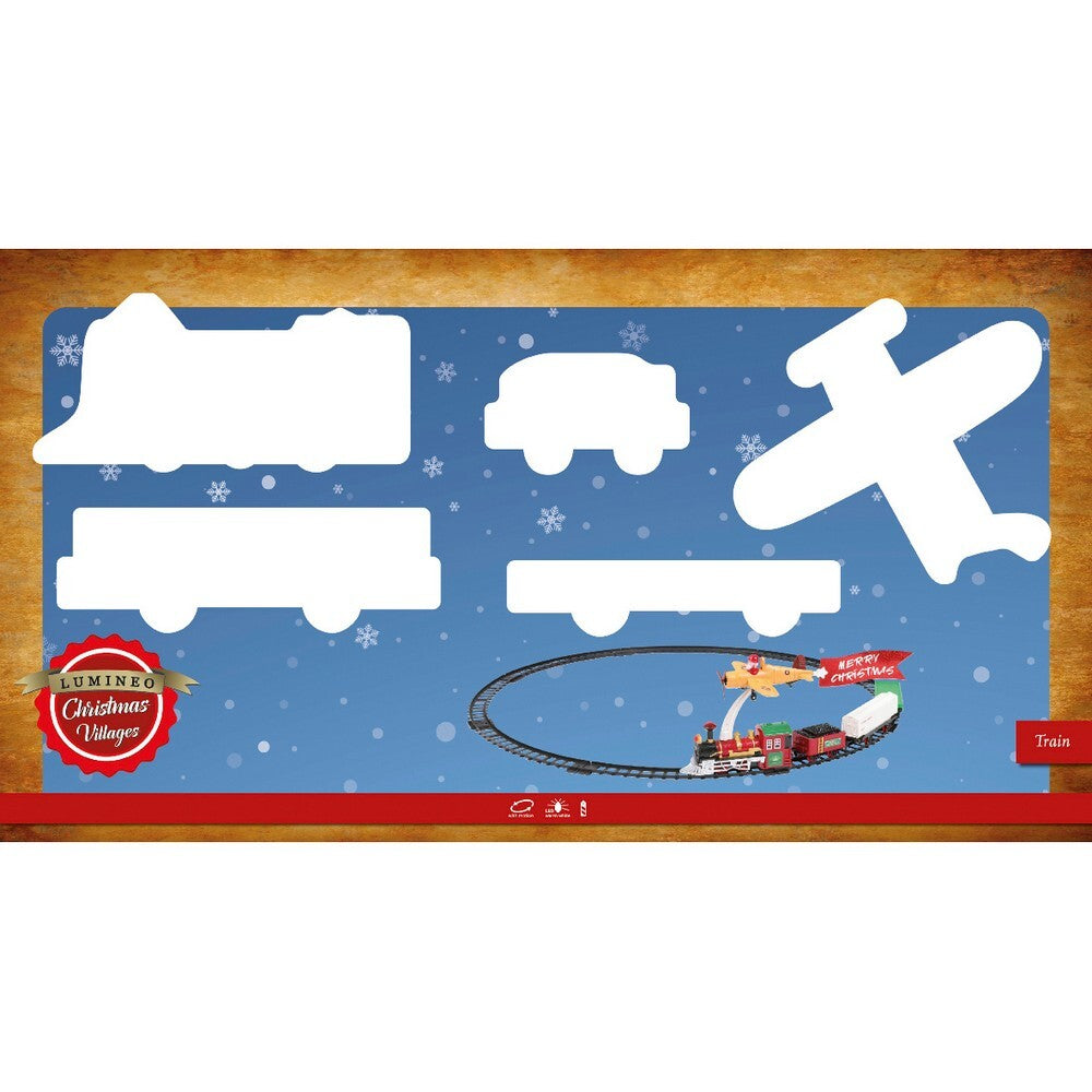 Kaemingk LED Train – Plastic Christmas Decoration, Steady Indoor Holiday Ornament, 90cm Festive Xmas Display, Decorative Lighted Train