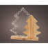Kaemingk Micro LED Wood Frame – Steady Indoor Christmas Decoration, Natural Warm White Lights, Holiday Ornament, Festive Xmas Home Décor