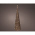 Kaemingk Micro LED Cone – Jute Material, Steady Indoor Christmas Decoration, 80cm Holiday Ornament, Festive Xmas Tree Décor