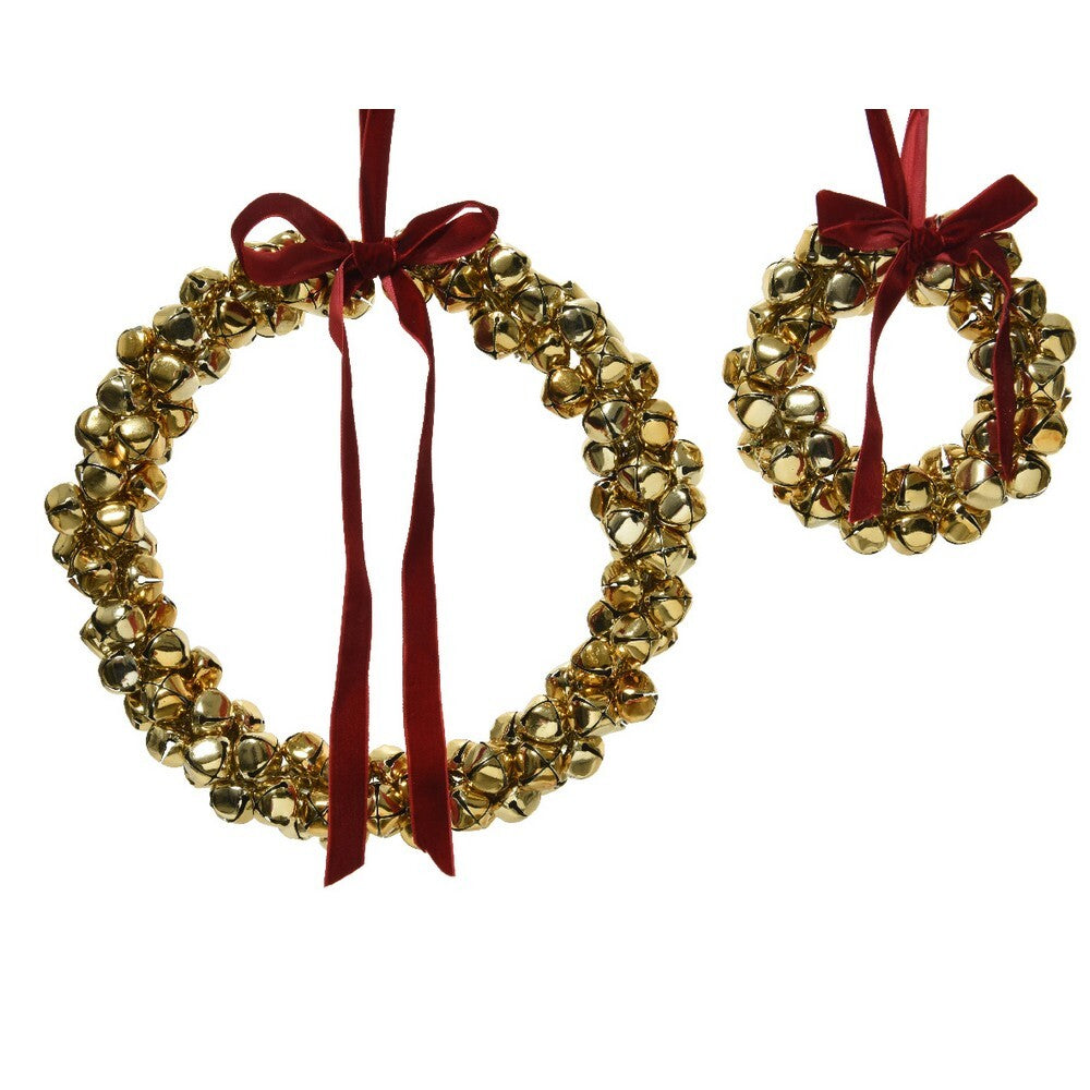 Kaemingk Iron Bell – Gold Christmas Decoration, Holiday Ornament, Festive Xmas Tree Décor, Indoor & Outdoor Holiday Accent