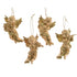 Kaemingk Angel – Plastic Matte with Gold Glitter,  Christmas Decoration, Holiday Ornament, Festive Xmas Tree Décor,1 Piece Assorted Designs