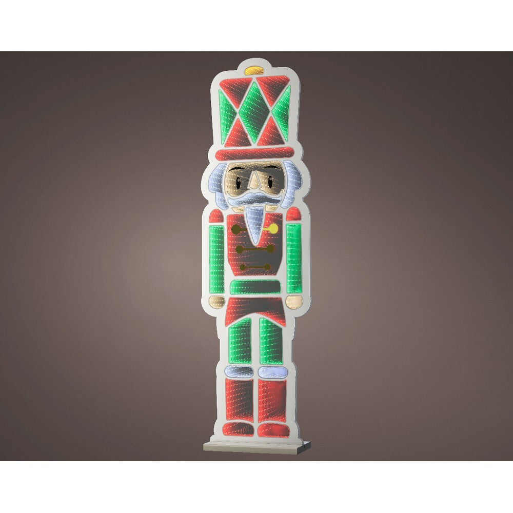 Kaemingk LED Infinity Lights – PET Nutcracker Figure, Steady Indoor Christmas Decoration, 120cm Holiday Ornament, Festive Xmas Display