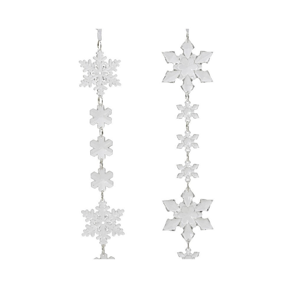 Kaemingk Bead Garland – Acrylic Transparent, 135cm Christmas Decoration, Holiday Ornament, Festive Xmas Tree & Home Décor, 1 Piece Assorted