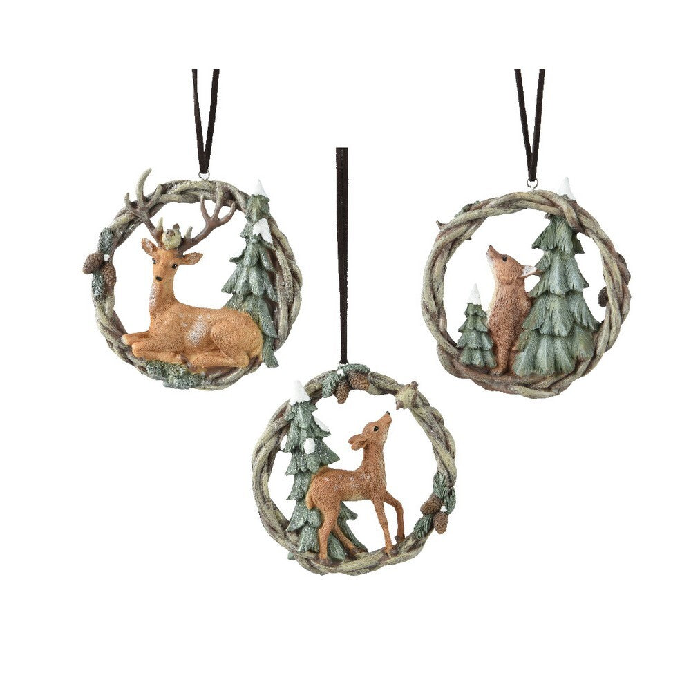 Kaemingk Animals – Polyresin Figures, 10cm Christmas Decoration, Holiday Ornament, Festive Xmas Figurines, Indoor Home Décor, 1 Piece Assorted Designs