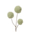 Kaemingk Spray on Stem – Faux Fur with 3 Fluffy Bulbs, Sage Green Christmas Decoration, Holiday Floral Ornament, Festive Xmas Home Décor