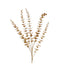 Kaemingk Eucalyptus Spray on Stem – Plastic with Gold Finish, Christmas Decoration, Holiday Floral Ornament, Festive Xmas Home Décor