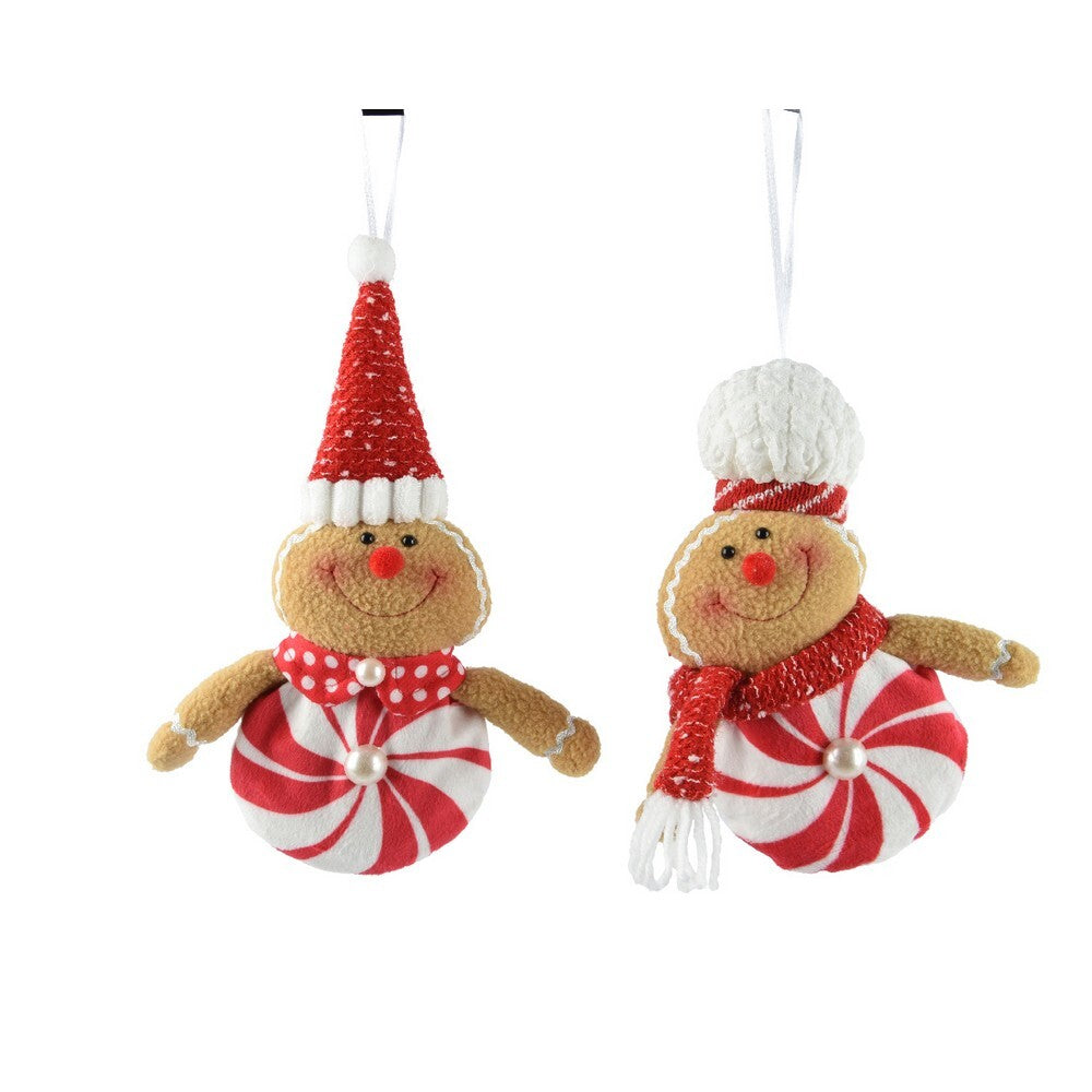 Kaemingk Gingerbread – Brown Polyester Christmas Decoration, Festive Xmas Ornament, Holiday Figurine, Indoor Home Décor Accessory, 1 Piece Assorted Designs