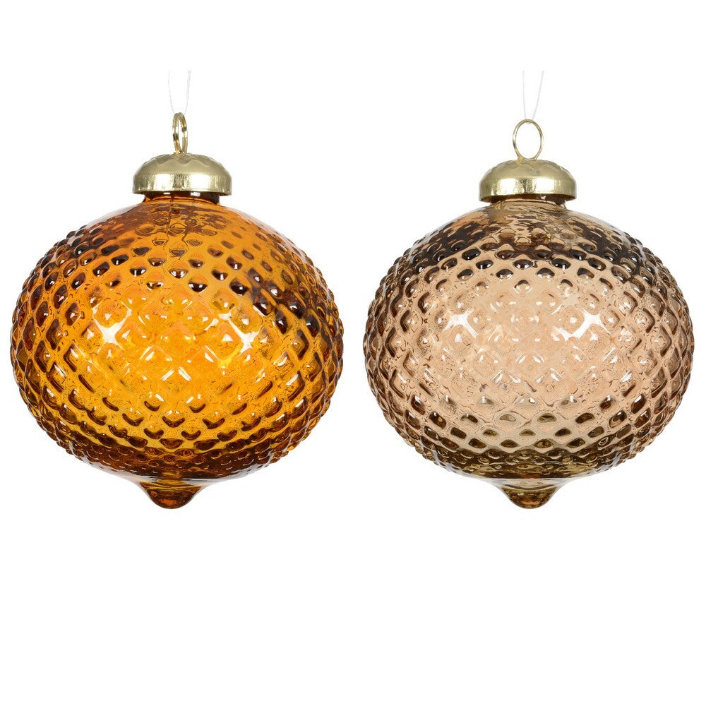 Kaemingk Bauble – Glass Diamond Cut, 10cm Christmas Decoration, Festive Xmas Ornament, Holiday Tree Accessory, Indoor Home Décor, 1 Piece Assorted