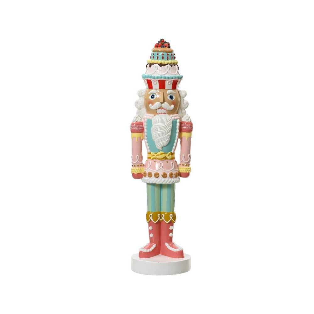 Kaemingk Nutcracker – Polyresin Figurine, 50.5cm Christmas Decoration, Festive Xmas Ornament, Holiday Figurine, Indoor Home Décor, Seasonal Tabletop Display