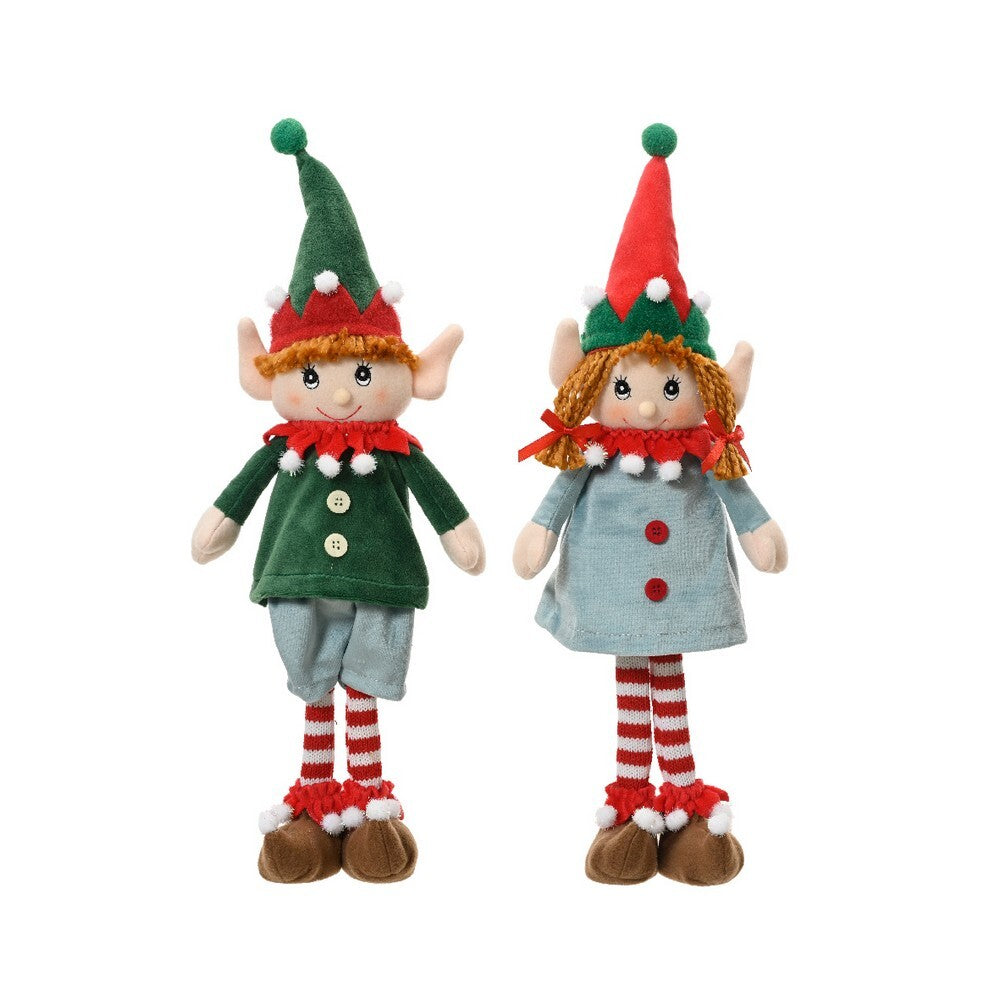 Kaemingk Elf – Polyester Standing Figurines, Christmas Decoration, Festive Xmas Ornaments, Holiday Figurines, Indoor Home Décor, Tabletop Display ,1 Piece  Assorted Designs