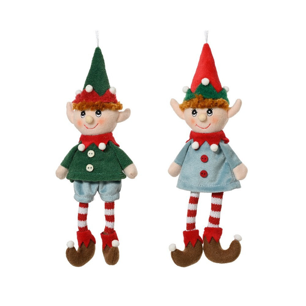 Kaemingk Elf – Polyester Figurines, Christmas Decoration, Festive Xmas Ornaments, Holiday Figurines, Indoor Home Décor, Tabletop Display, 1 Piece Assorted Designs
