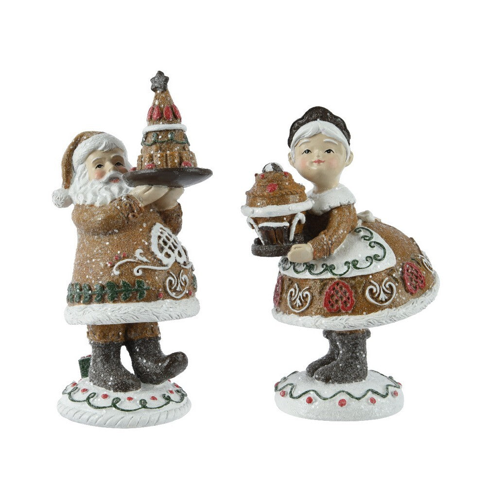 Kaemingk Christmas Figure – 13.6cm Polyresin Brown Figurine, Holiday Decoration, Festive Xmas , Indoor Tabletop Home Décor, 1 Piece Assorted Designs
