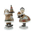 Kaemingk Christmas Figure – 13.6cm Polyresin Brown Figurine, Holiday Decoration, Festive Xmas , Indoor Tabletop Home Décor, 1 Piece Assorted Designs